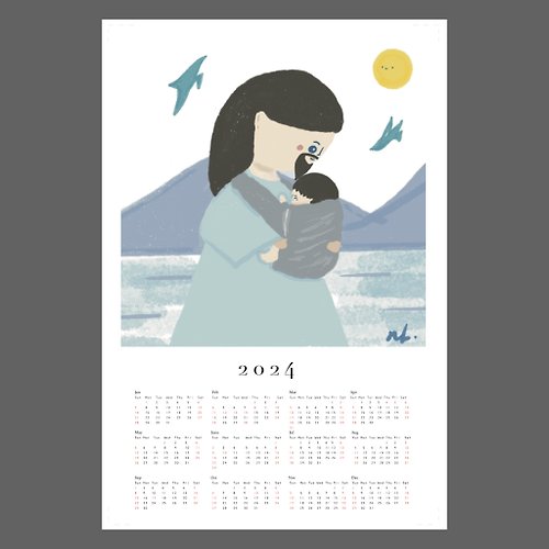 Nora Illustration 2024年防水年曆