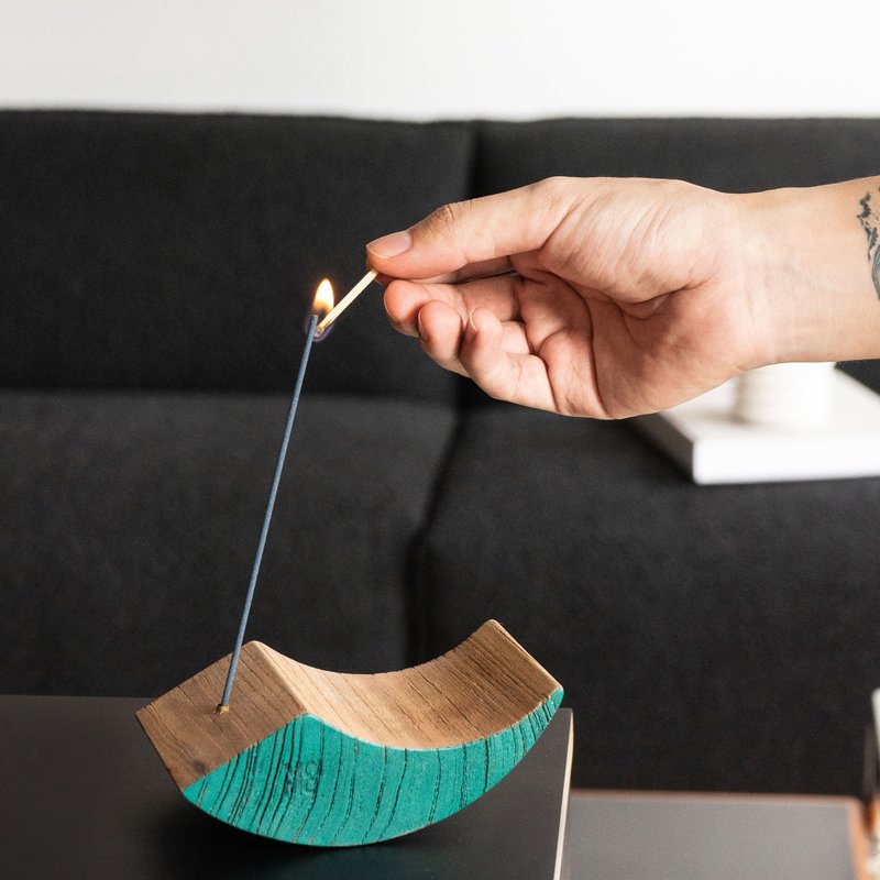 Incense Holder/Wood Diffuser - น้ำหอม - วัสดุกันนำ้ สีเขียว