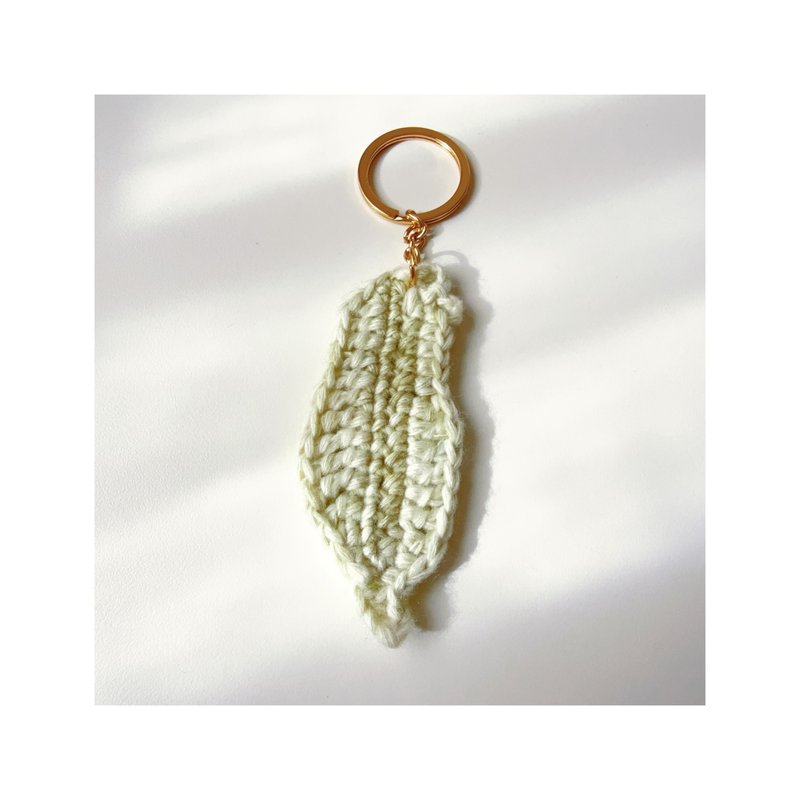 Taiwan with love 手作編織鑰匙圈/聖誕樹掛飾 - 鎖匙扣/鎖匙包 - 羊毛 綠色