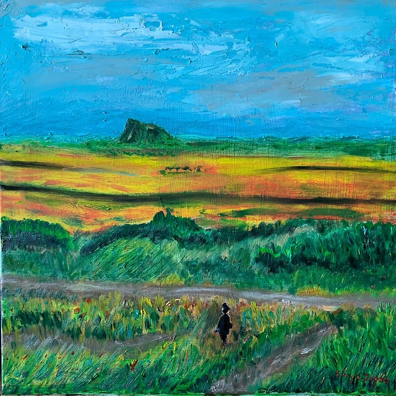 インテリア絵画 草原の風景 アート 原画風景 - ウォールデコ・壁紙 - その他の素材 多色