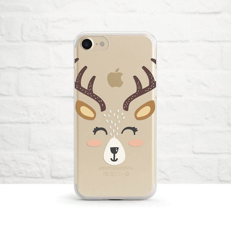 Dear Deer, Clear Soft Phone Case, iPhone 12, 11,Xs Max to iPhone SE, Samsung - Phone Cases - Silicone Brown