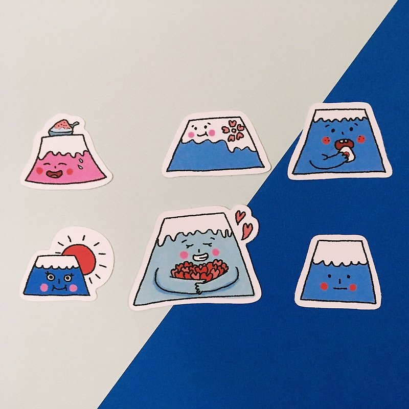 Pudding Mt. Fuji sticker - Stickers - Paper White