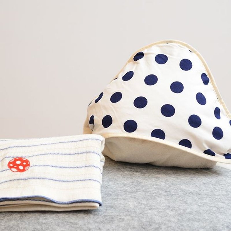 Nizio Tassel Scarf-Cobalt Blue Stripes - Baby Gift Sets - Cotton & Hemp 