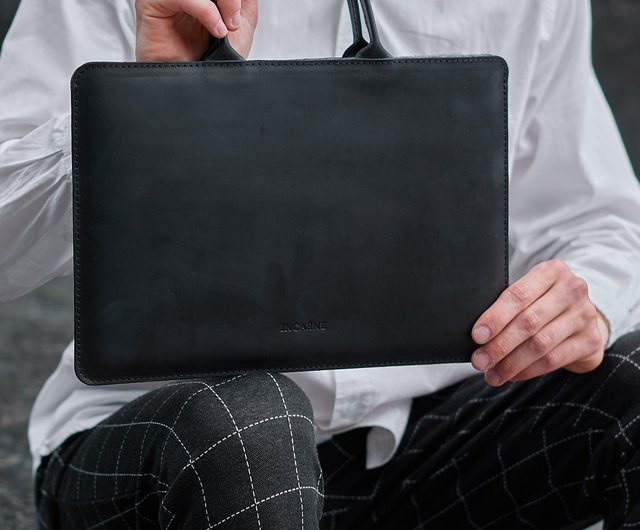 Apple MacBook Air/Pro レザーケース Amazon.com: Genuine Leather Sleeve Case for 13 inch MacBook