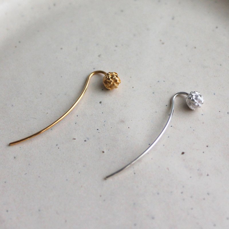 White clover earrings - Earrings & Clip-ons - Other Metals Silver
