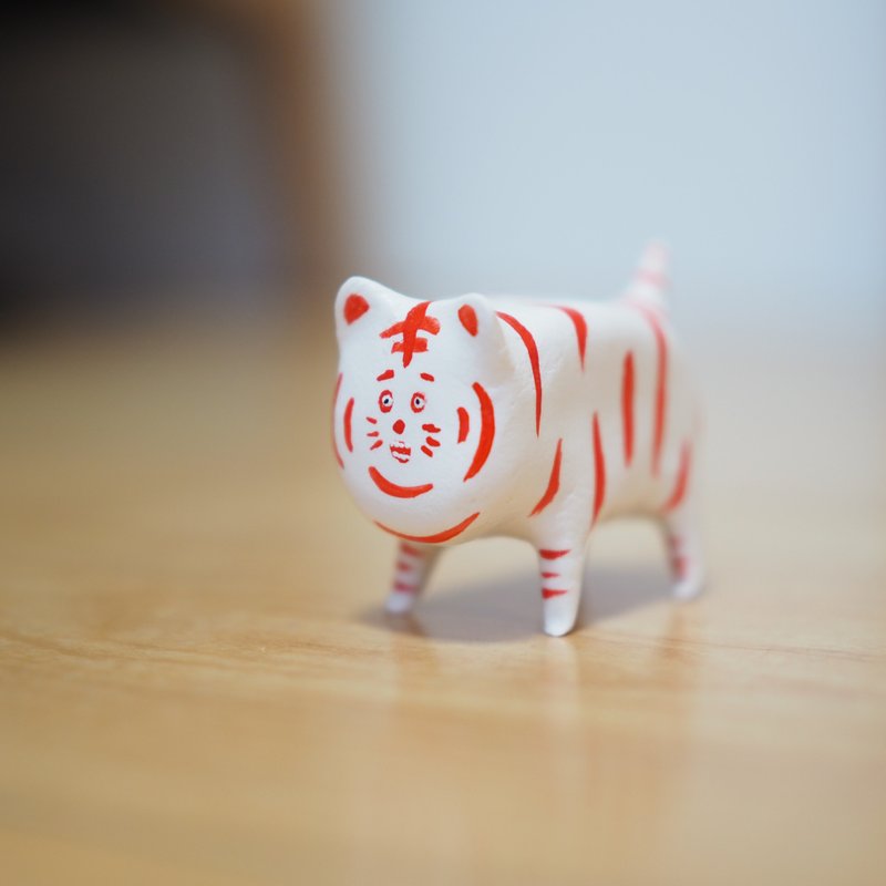 white tiger - 公仔/玩偶 - 黏土 白色
