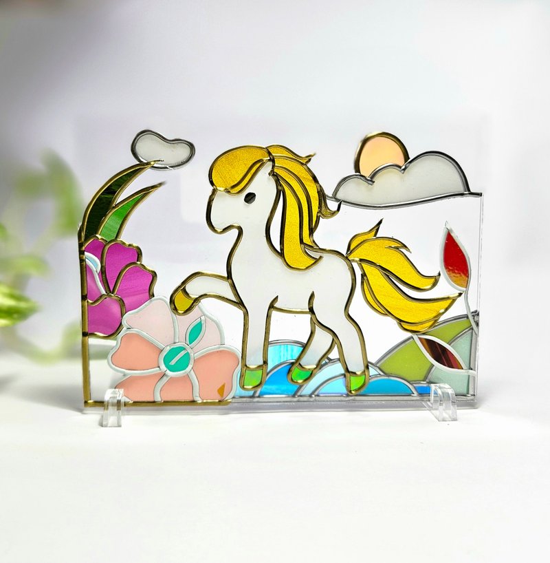 ひかり駆ける 午-白いポニー  2026迎春 新作卓上アート - 其他 - 壓克力 多色