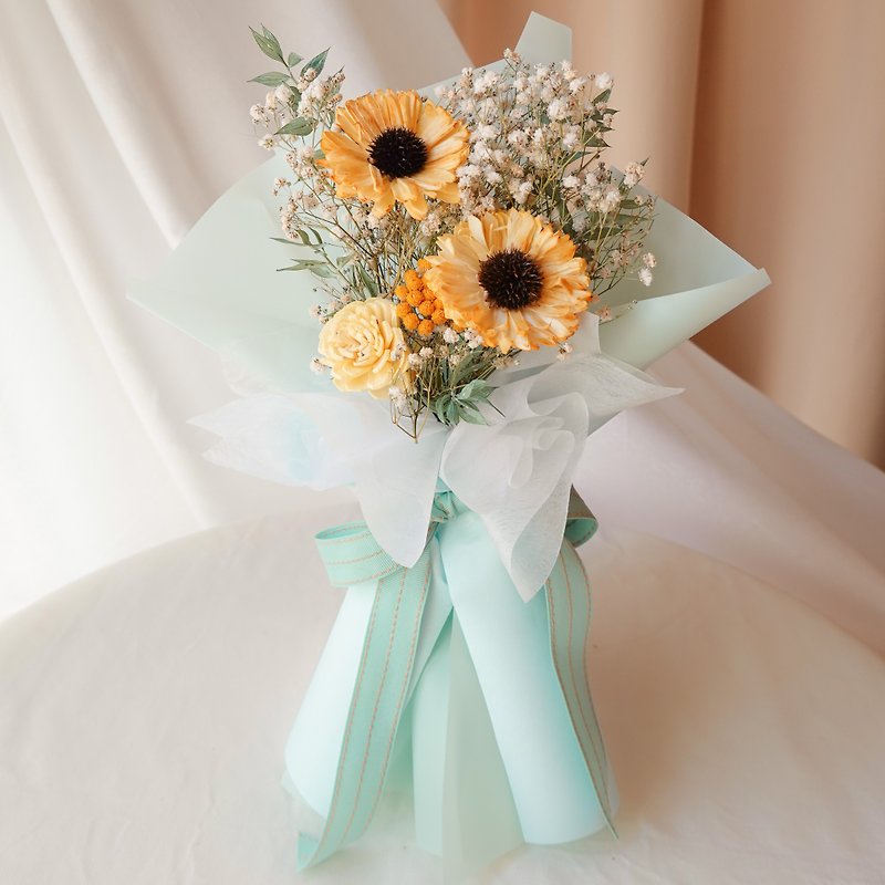 【畢業禮物】索拉向日葵花束 - 乾花/永生花 - 植物．花 黃色