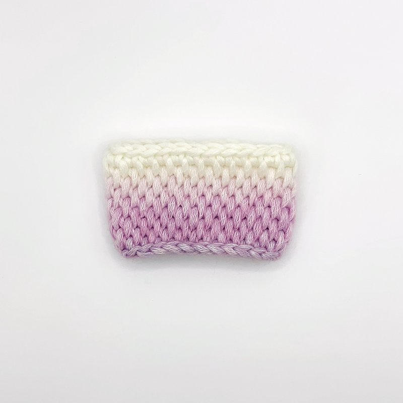 Bulky yarn cup sleeve - violet gradient - Other - Polyester Purple