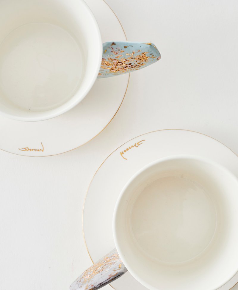 JIWOON Coffee & Tea Set_Mint - 咖啡杯/馬克杯 - 陶 綠色