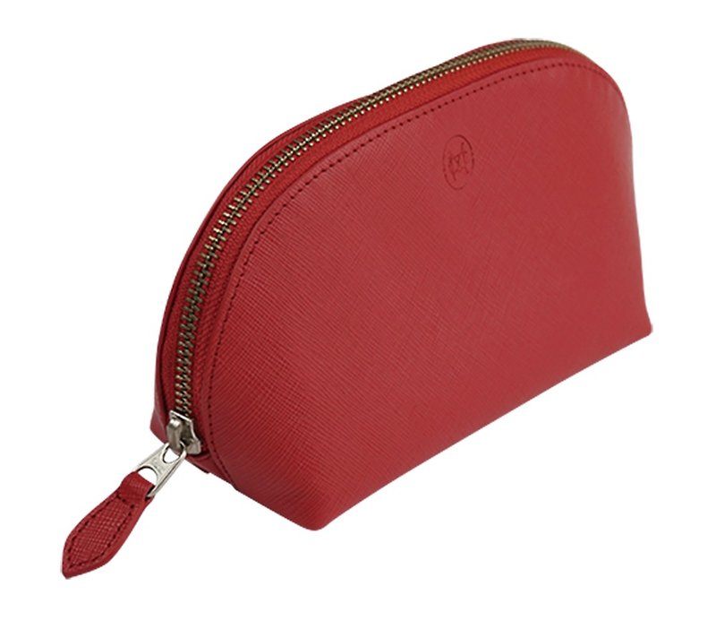 Mercury Leather Cosmetic Bag (Medium) Lipstick Cosmetics Travel Essential Cosmetic Bag Travel Bag - Toiletry Bags & Pouches - Genuine Leather Red