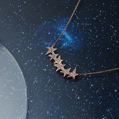 SOIRÉE BY N.Y. 蒔華芮設計師輕珠寶 星願閃耀微鑲鋯石項鍊(共2色)