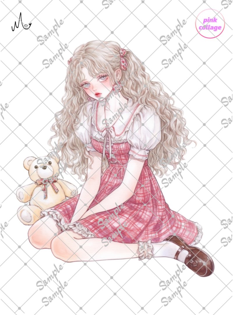 オリジナル人物ステッカー期間限定pinkシリーズ9月10日まで - 貼紙 - 紙 