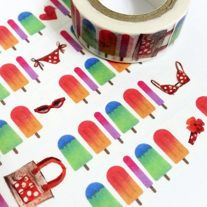 Customized Mini Washi Tape Popsicle Bikini - Washi Tape - Paper 