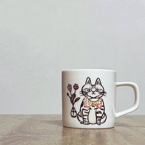 Lacey Cat 萊西貓 彩繪陶瓷馬克杯 美國短毛貓