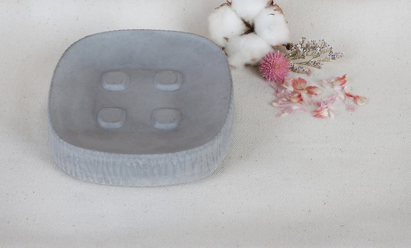 Clean cement soap dish - ของวางตกแต่ง - ปูน 