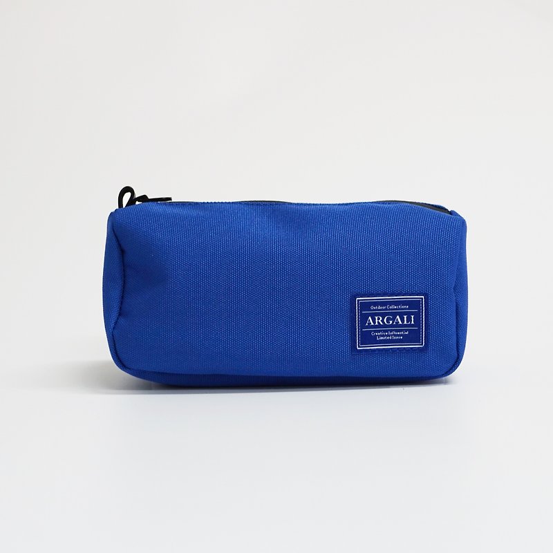 Argali 香港品牌 超輕 防潑水 實用簡約 文具包 旅行包  化妝包 雜物包 Pen Case 軍藍色 - 化妝包/收納袋 - 其他材質 藍色