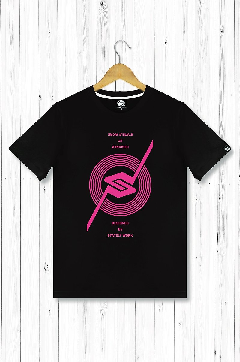 statelywork唱盤T-男T恤 - T 恤 - 棉．麻 粉紅色