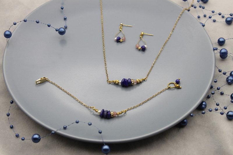 │ your smile │ sets - blueberry - Necklaces - Other Metals Blue