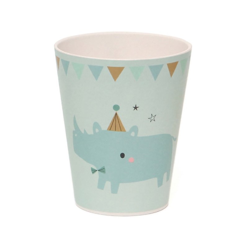 [Out of print out] Dutch Petit Monkey Bamboo fiber cup - pink blue rhinoceros - Children's Tablewear - Eco-Friendly Materials 