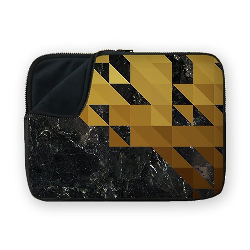Golden Geometry on Marble shock-absorbing waterproof laptop bag BQ7-MSUN4 - กระเป๋าแล็ปท็อป - วัสดุอื่นๆ 