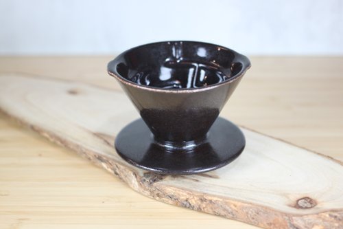 自然釉文創工作室 【母親節禮物】灑金天目 迷宮咖啡濾杯 單人用00號 臺灣綠工藝