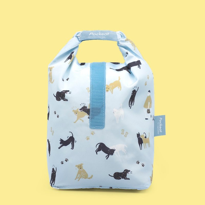 agooday | Pockeat food bag(L) - Stray Dogs - Lunch Boxes - Plastic Blue