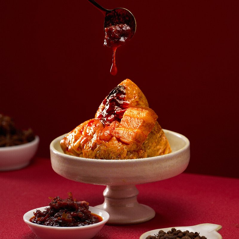 【初粽端午粽禮】明星麻辣鮮肉6入禮盒 - 水餃/滷味/熟食 - 新鮮食材 紅色