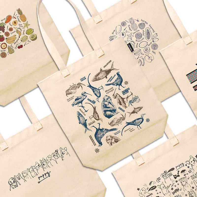 | Original Tainan Design Series | Synthetic Canvas Tote Bag / 7 styles in total - กระเป๋าแมสเซนเจอร์ - ผ้าฝ้าย/ผ้าลินิน หลากหลายสี
