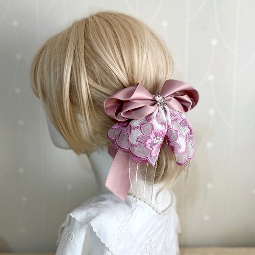 当店在庫してます! フレンチレースフェアリークリップ、ピンクバナナクリップ ヘアアレンジ