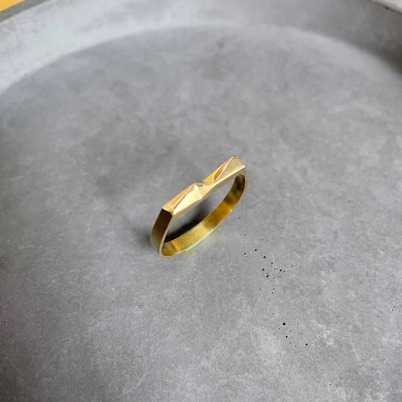 【Variety】D-shaped Bronze shape ring-9 - แหวนทั่วไป - ทองแดงทองเหลือง 