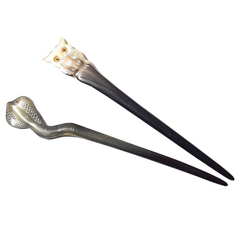 AnhCraft Elegant Handmade Buffalo Horn Hair Pins Set for Women - Classic Hair Accessories