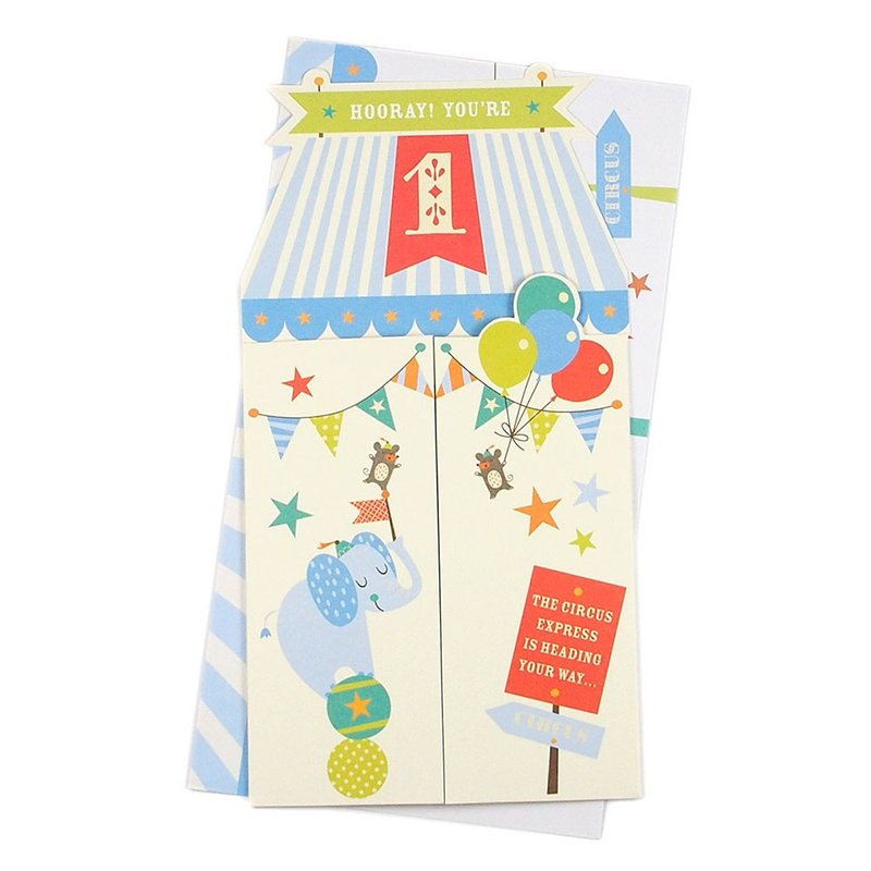 好玩歡樂的一天－1歲生日【Hallmark-卡片 生日祝福】 - 卡片/明信片 - 紙 多色