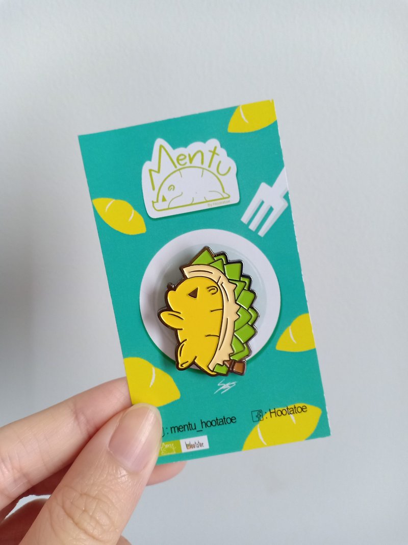 durian porcupine pin - 皮帶/腰帶 - 其他金屬 黃色