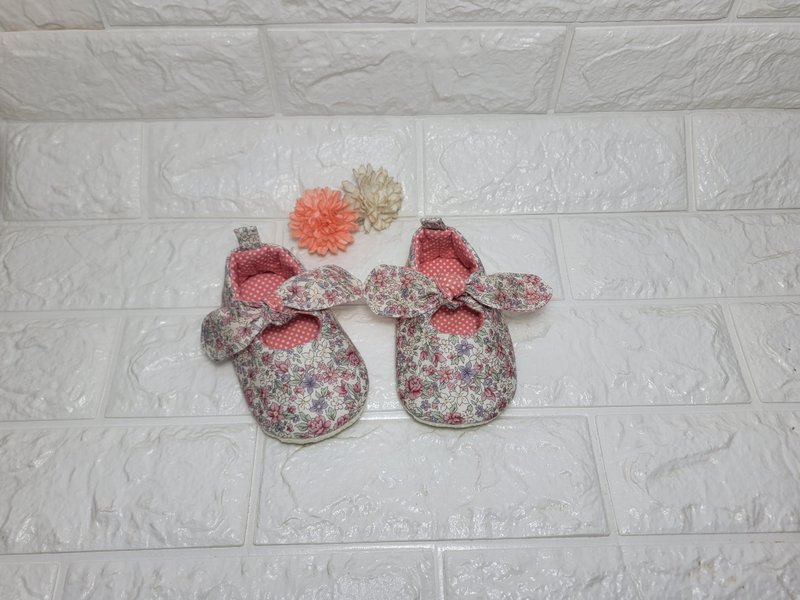 Spring Flower Baby Shoes (Pink) - รองเท้าเด็ก - ผ้าฝ้าย/ผ้าลินิน สึชมพู