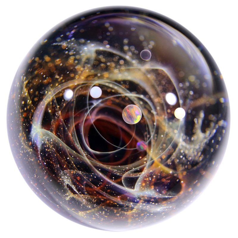 58mm 宇宙玻璃球擺設 no.M265 - 擺飾/家飾品 - 玻璃 紅色