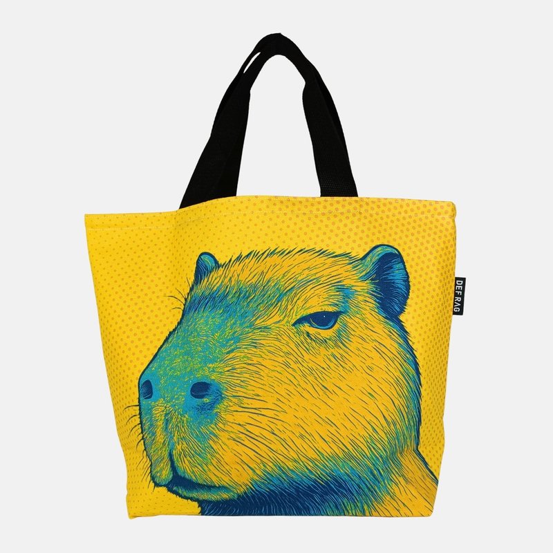 ポップアートカピバラ・トートバッグ - 手提包/手提袋 - 棉．麻 黃色
