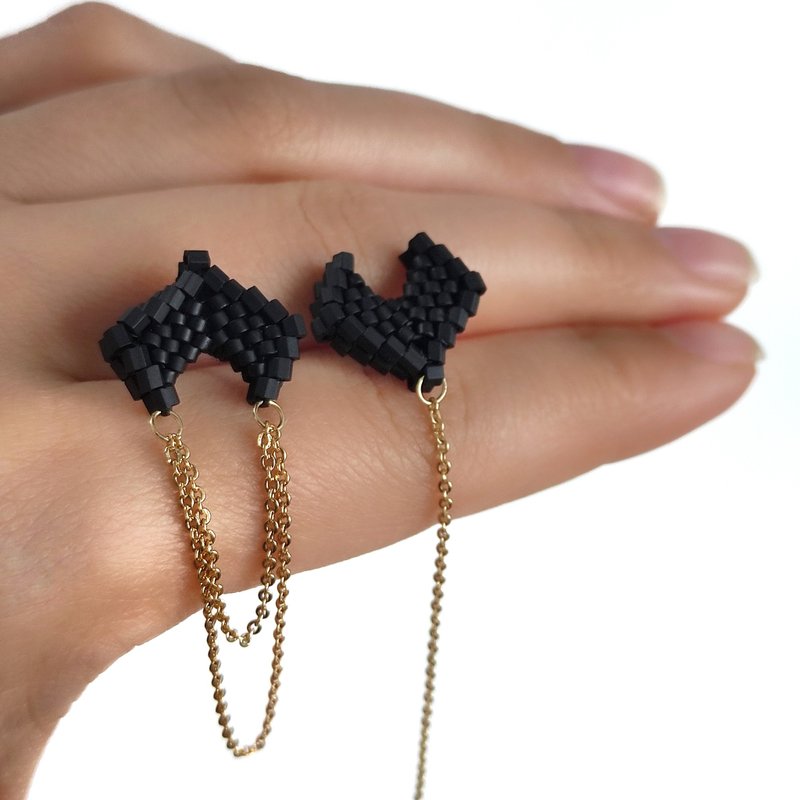 PDF tutorial - Asymmetric Beaded earrings. Beading pattern - 其他數位設計 - 其他材質 