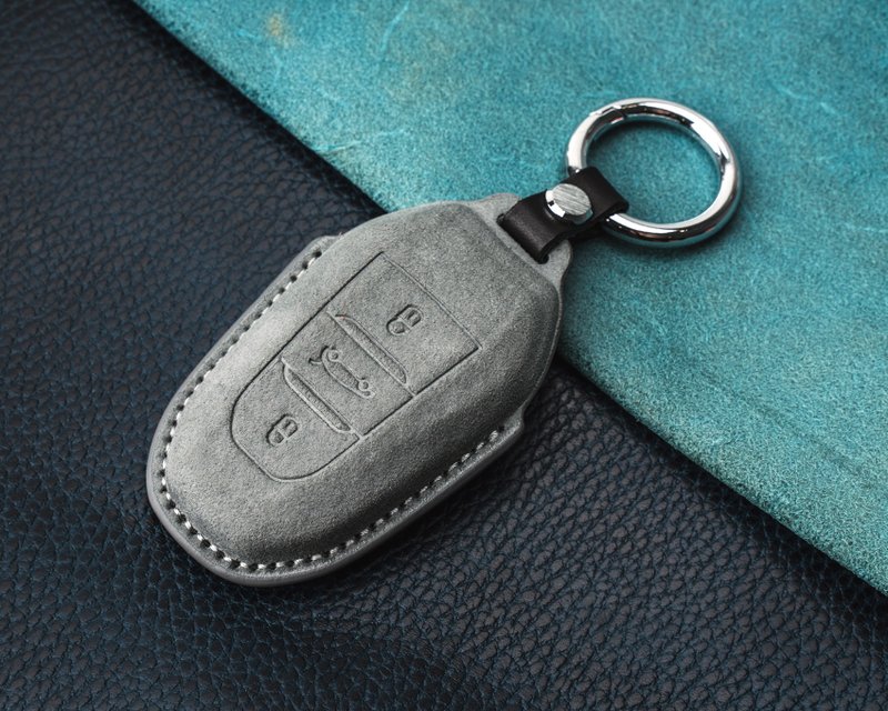 【現貨版】寶獅 Peugeot 2008 308 3008 5008 麂皮 汽車鑰匙包 鑰 - 鑰匙圈/鑰匙包 - 真皮 
