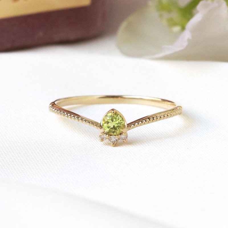 Visel Macaron Candy Diamond Ring- Stone - แหวนทั่วไป - เครื่องประดับ สีทอง