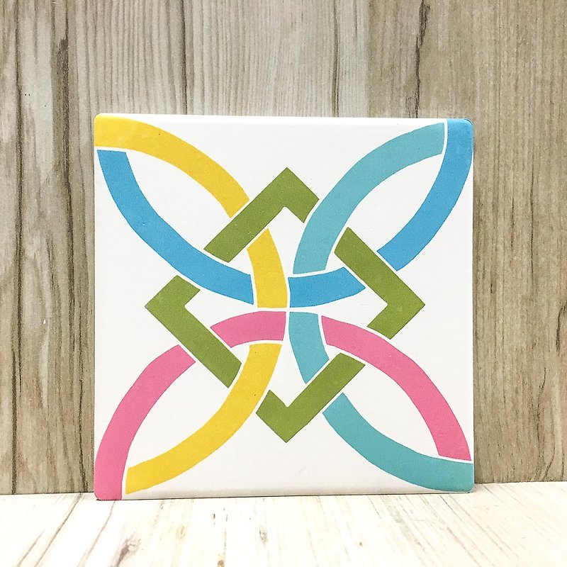 Oriental series Coasters【Eternity】 - Coasters - Other Materials Multicolor