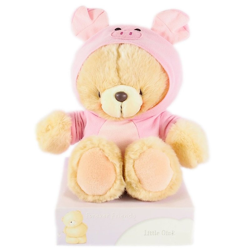8 inches/farm piggy bear and fluffy bear [Hallmark-ForeverFriends cross-dressing series] - Stuffed Dolls & Figurines - Other Materials Pink
