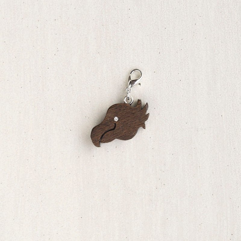 Wooden Charm Series Whale Head Charm Gifts Customized - Charms - Wood Brown