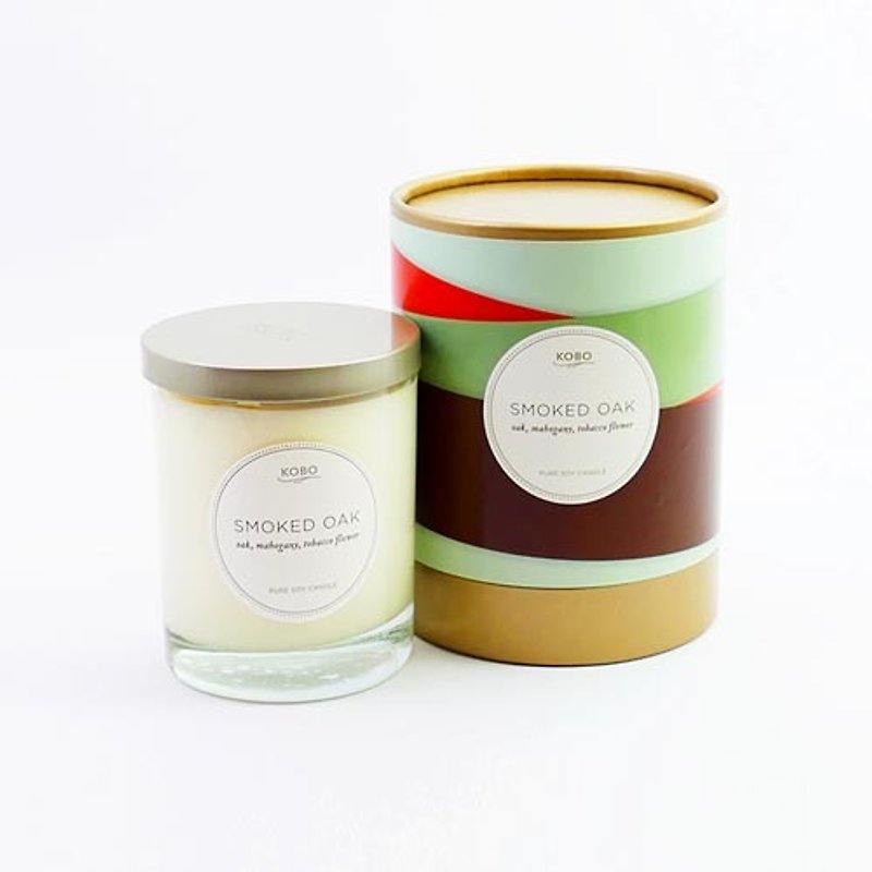 [] American Soybean Oil Candles KOBO - Smoked Oak (330g / combustible 80hr) - Candles & Candle Holders - Wax 