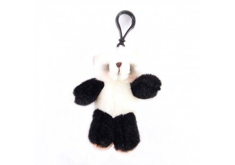 Panda key ring FF 3.5 inch plush doll - ตุ๊กตา - วัสดุอื่นๆ ขาว