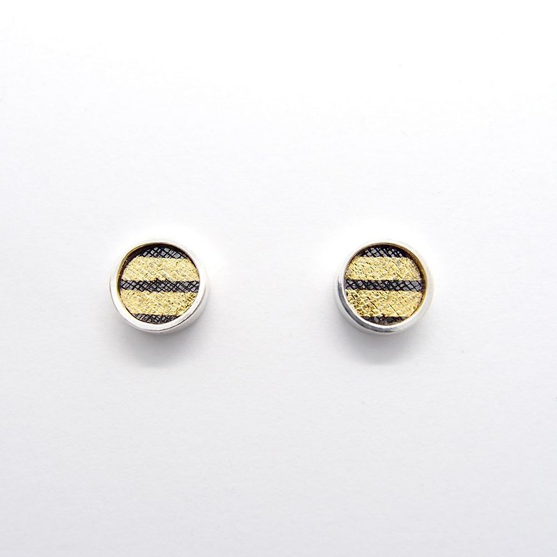 One centimeter round C-925 Silver earrings - ต่างหู - โลหะ 
