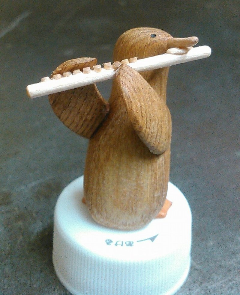 Flute penguins - Stuffed Dolls & Figurines - Wood Brown