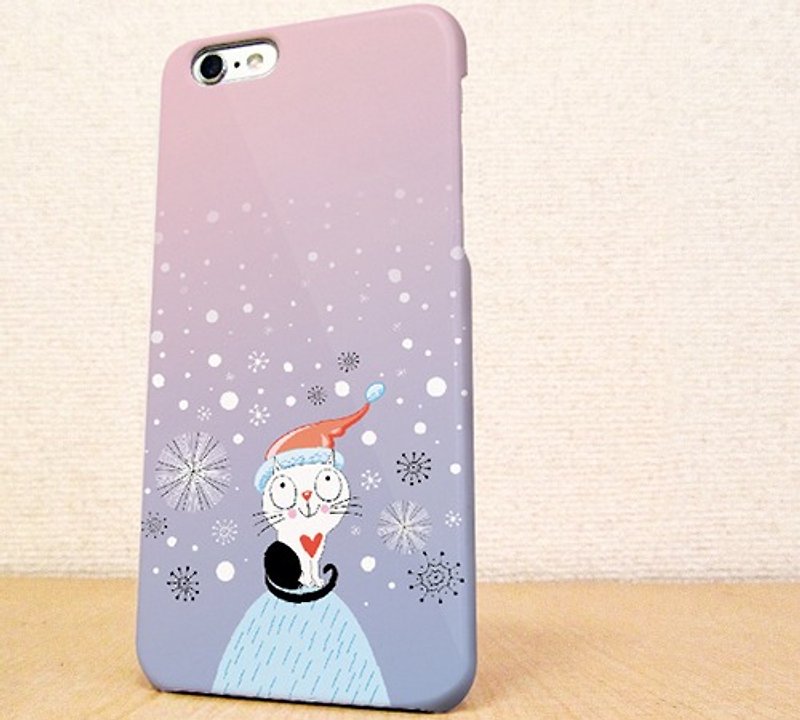 Free shipping ☆ iPhone case GALAXY case ☆ Iceberg cat phone case - Phone Cases - Plastic Purple