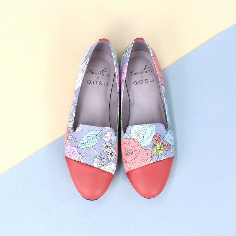 -----------Shoes Party-----------茱麗葉的後花園 斜拼接歐貝拉 /手工訂製/日本布料 - 女休閒鞋/帆布鞋 - 其他材質 