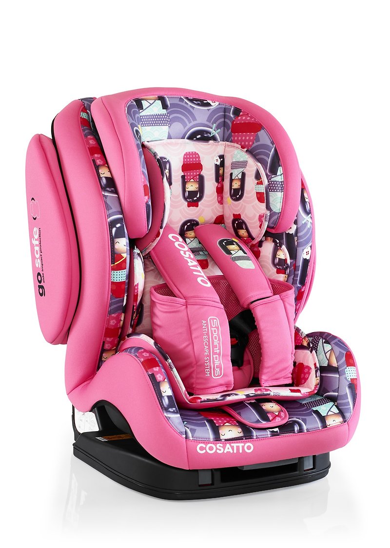 Cosatto Hug Group 123 Isofix Car Seat – Kokeshi Smile (5 point plus) - Other - Other Materials Pink